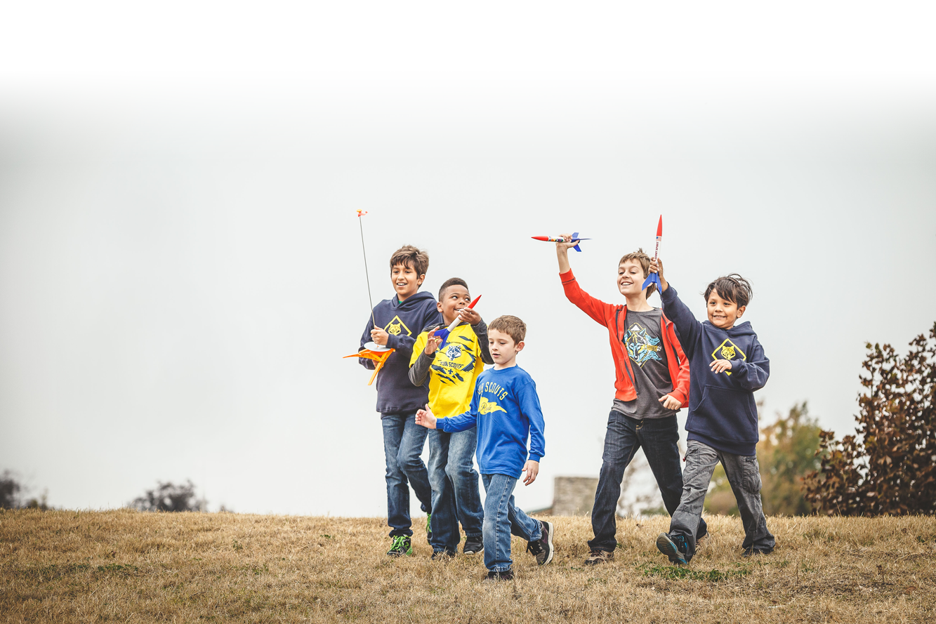 Cub Scouts Shoot Model Rockets