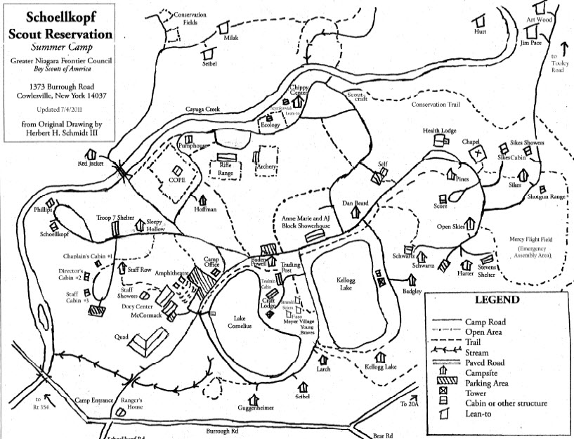 Schoellkopf Scout Reservation Map