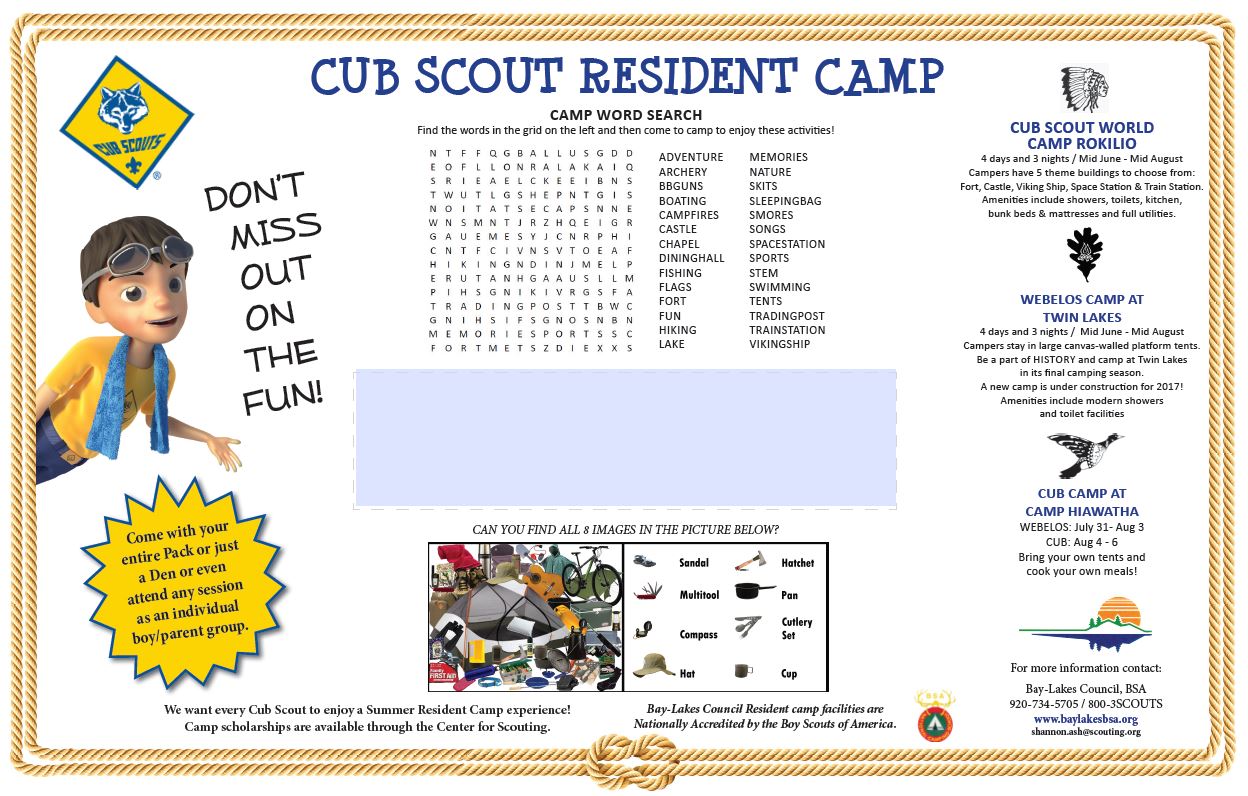 NEW Cub Scout Camp Promotion Materials