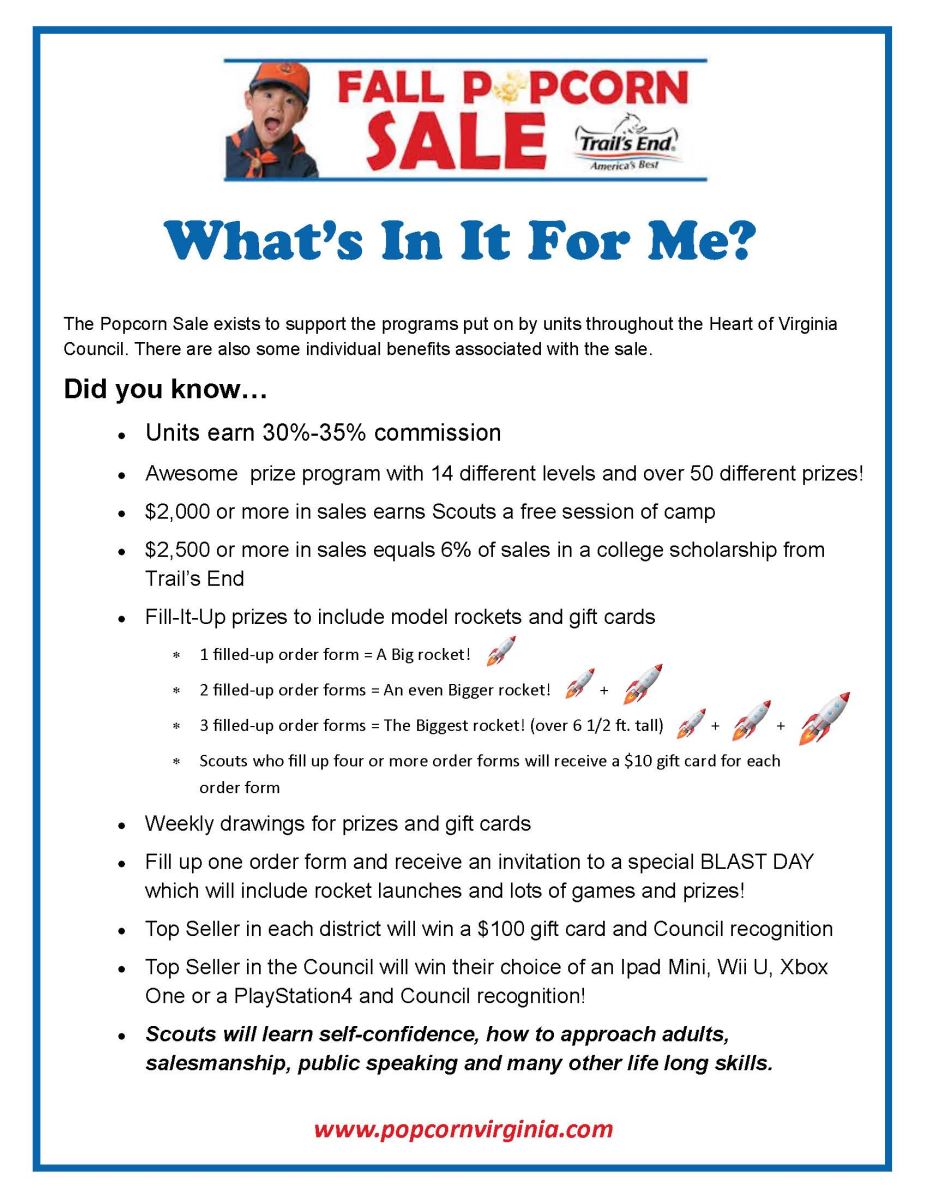 popcorn fundraiser flyer